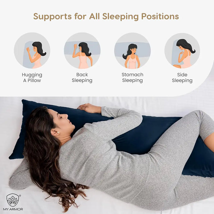 Microfiber Long Body Pillow for Pregnancy - Full Body