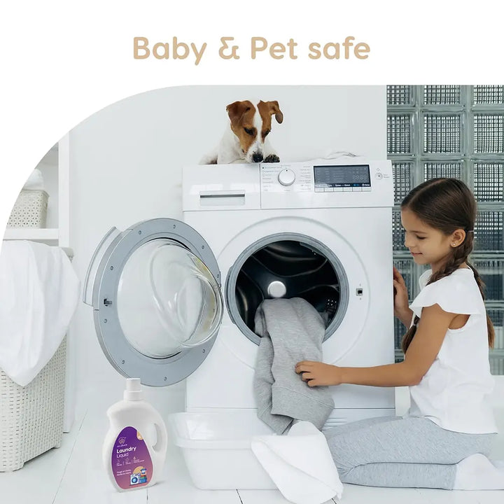 Plant-Based Laundry Liquid, Baby & Pet Safe, Non-Toxic