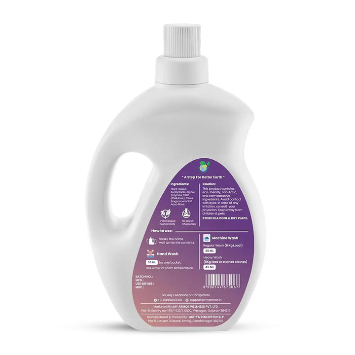 Plant-Based Laundry Liquid, Baby & Pet Safe, Non-Toxic