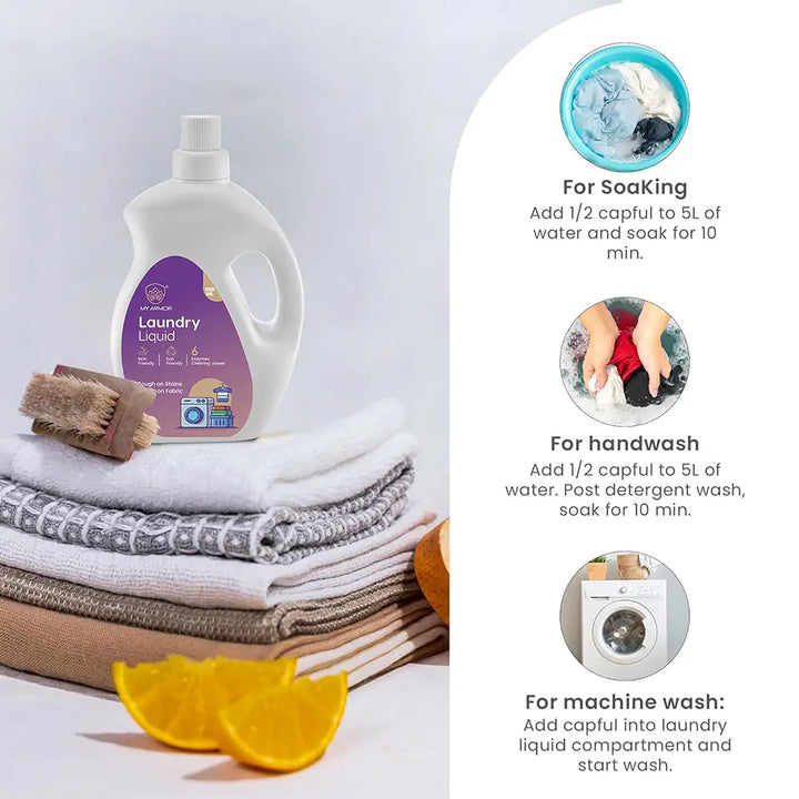 Plant-Based Laundry Liquid, Baby & Pet Safe, Non-Toxic