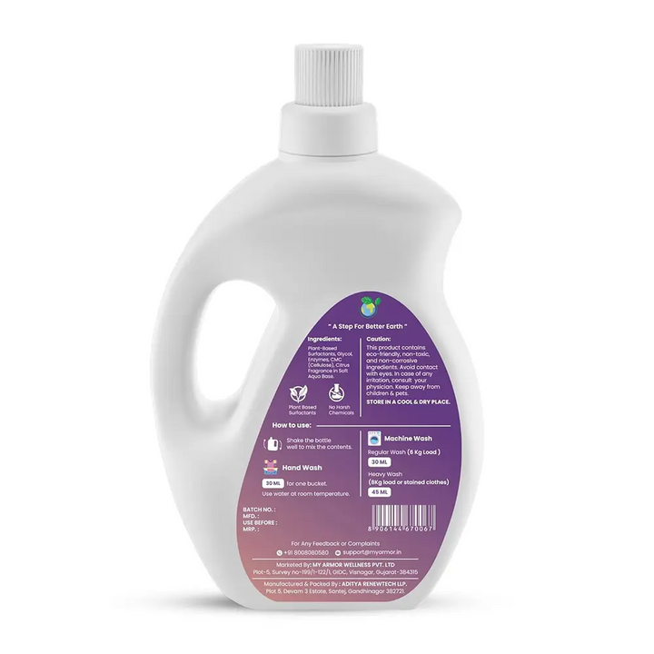 Plant-Based Laundry Liquid, Baby & Pet Safe, Non-Toxic