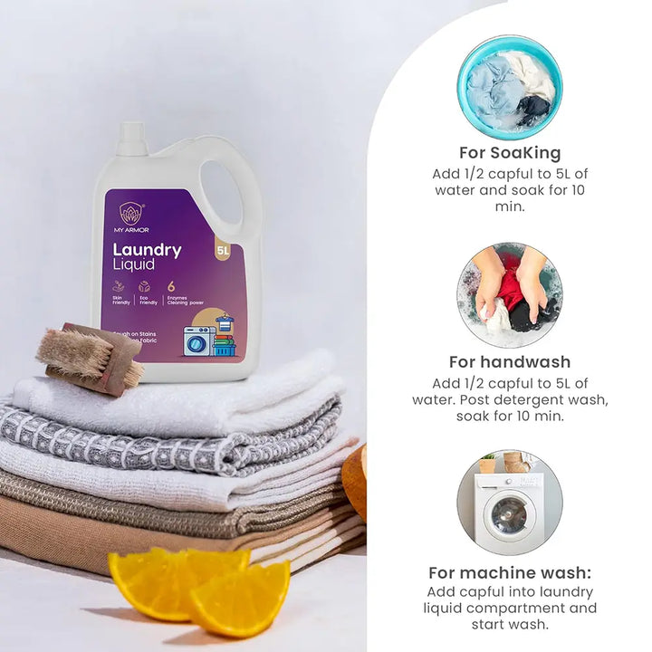 Plant-Based Laundry Liquid, Baby & Pet Safe, Non-Toxic