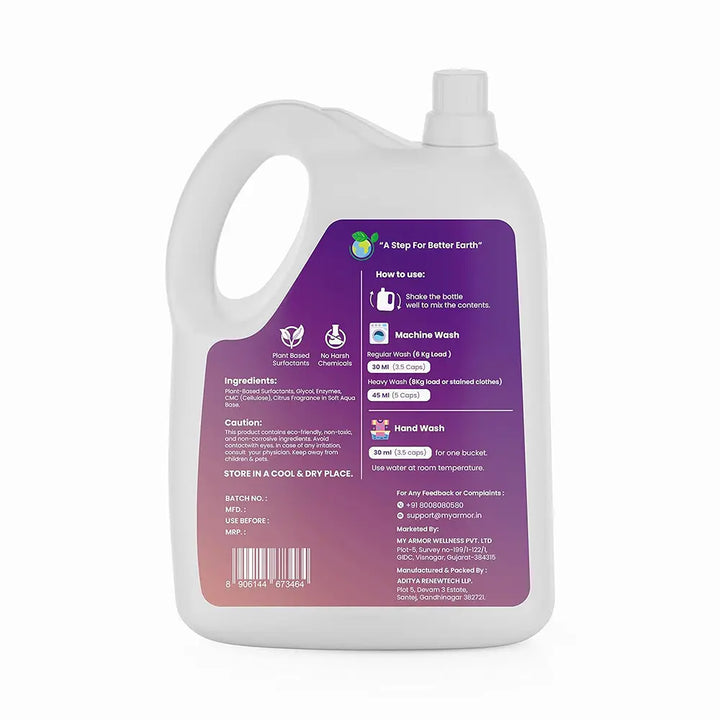 Plant-Based Laundry Liquid, Baby & Pet Safe, Non-Toxic