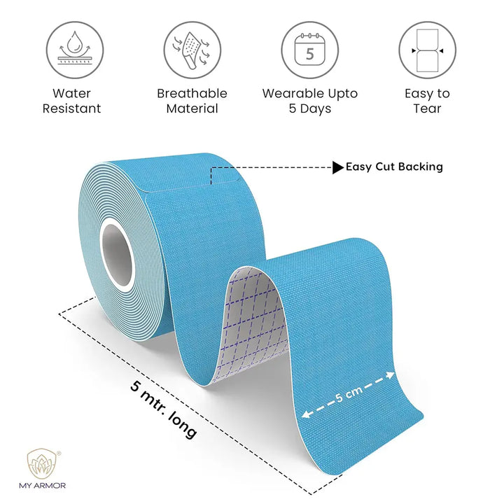 Precut Kinesiology Tape for Physiotherapy & Sports Injury Relief