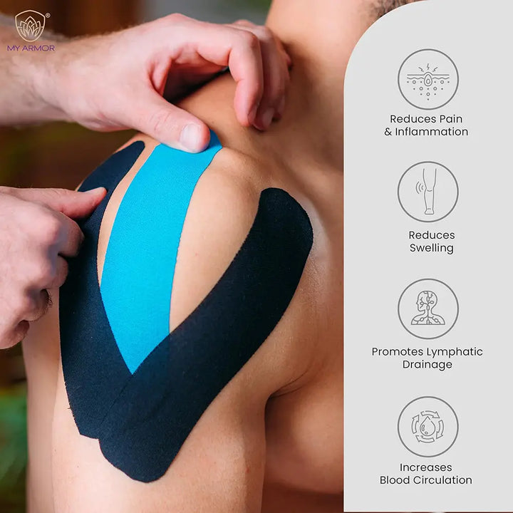 Precut Kinesiology Tape for Physiotherapy & Sports Injury Relief