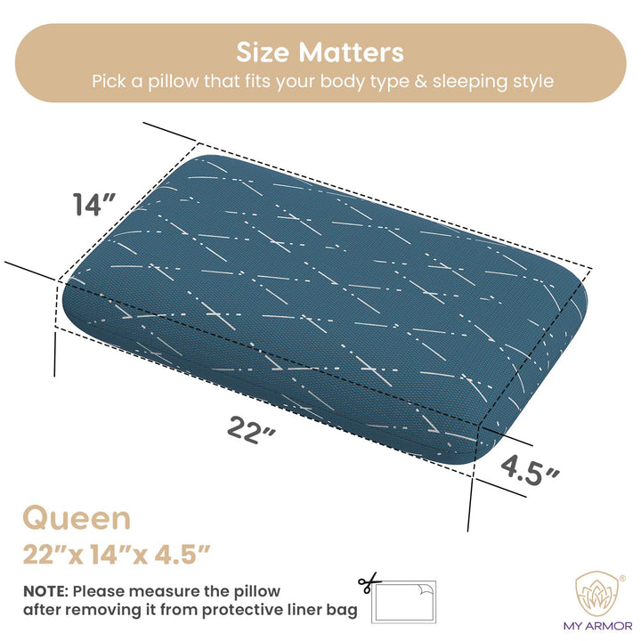 Memory Foam Pillow - Queen, 4.5" Thickness