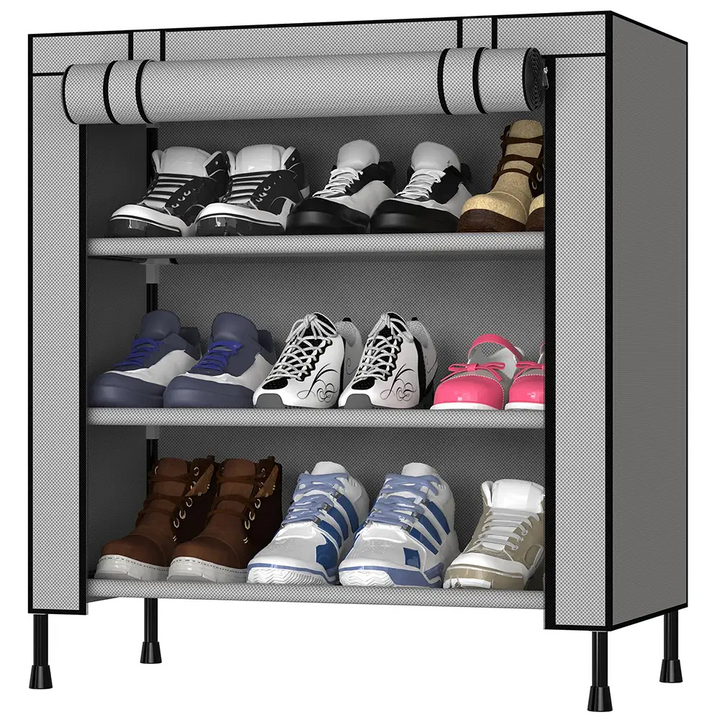 Multipurpose Shoe Rack with Dustproof Zip Cover - Shoe Rack