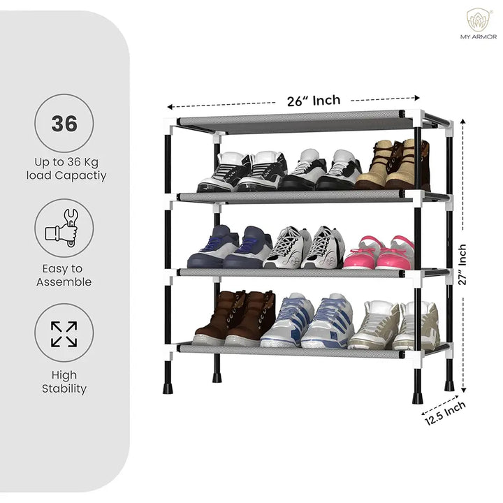 Multipurpose Shoe Rack with Dustproof Zip Cover - Shoe Rack