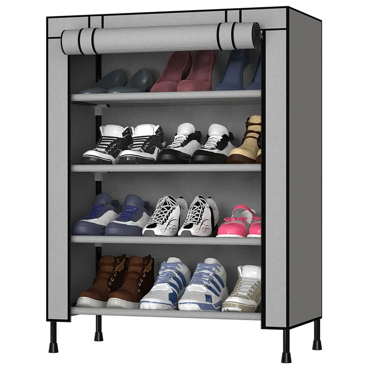 Multipurpose Shoe Rack with Dustproof Zip Cover - Shoe Rack