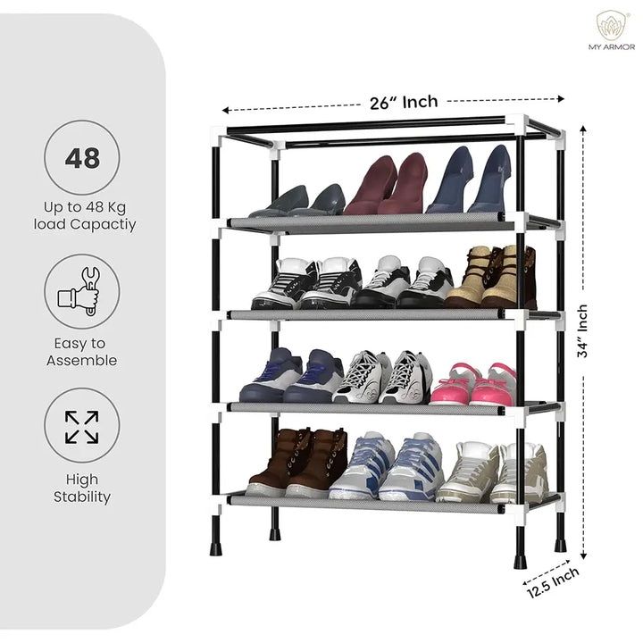 Multipurpose Shoe Rack with Dustproof Zip Cover - Shoe Rack