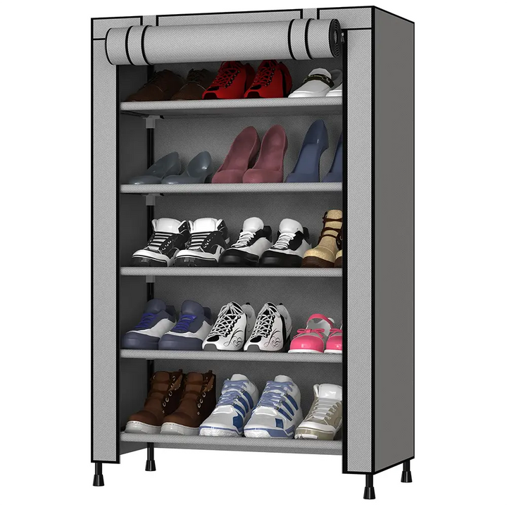 Multipurpose Shoe Rack with Dustproof Zip Cover - Shoe Rack