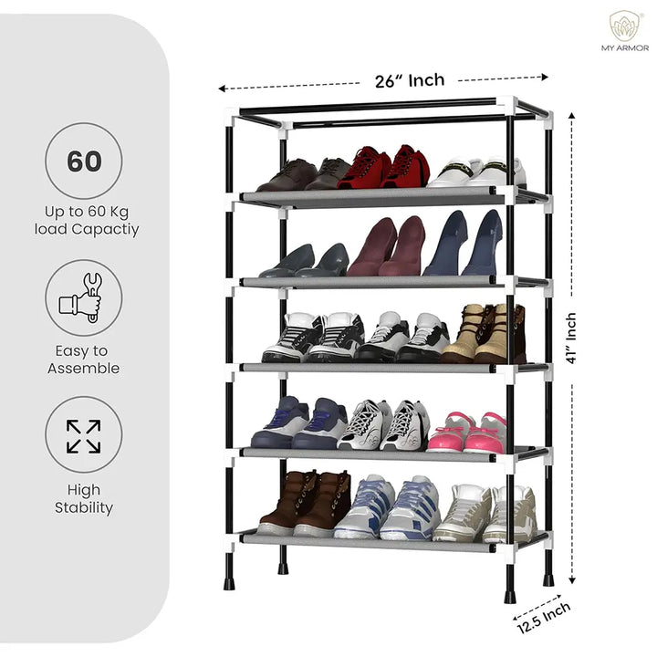 Multipurpose Shoe Rack with Dustproof Zip Cover - Shoe Rack