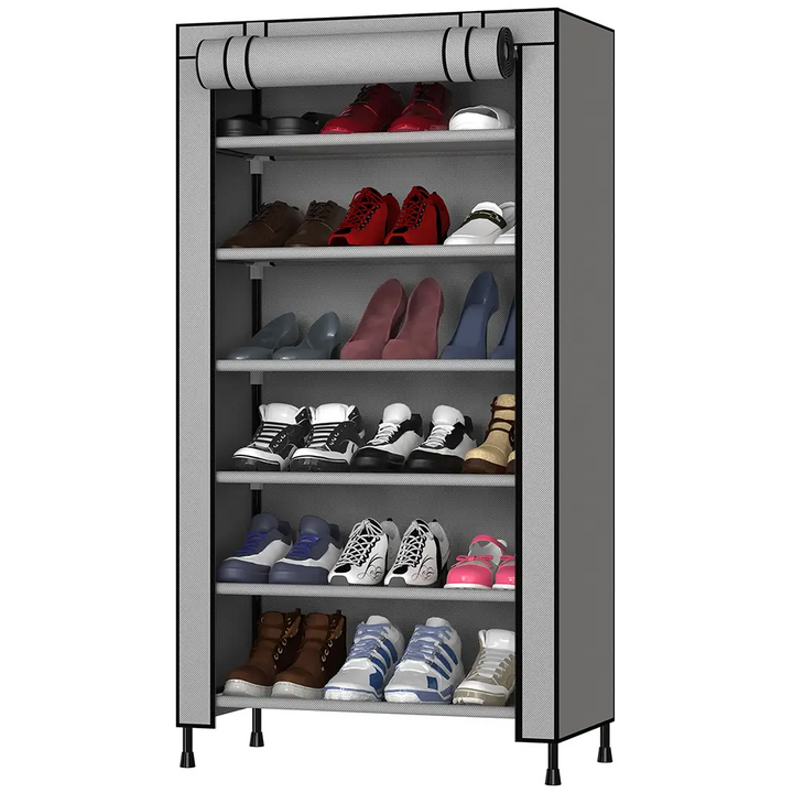 Multipurpose Shoe Rack with Dustproof Zip Cover - Shoe Rack