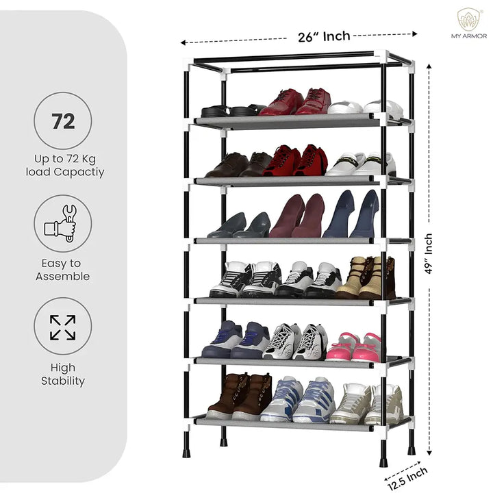 Multipurpose Shoe Rack with Dustproof Zip Cover - Shoe Rack