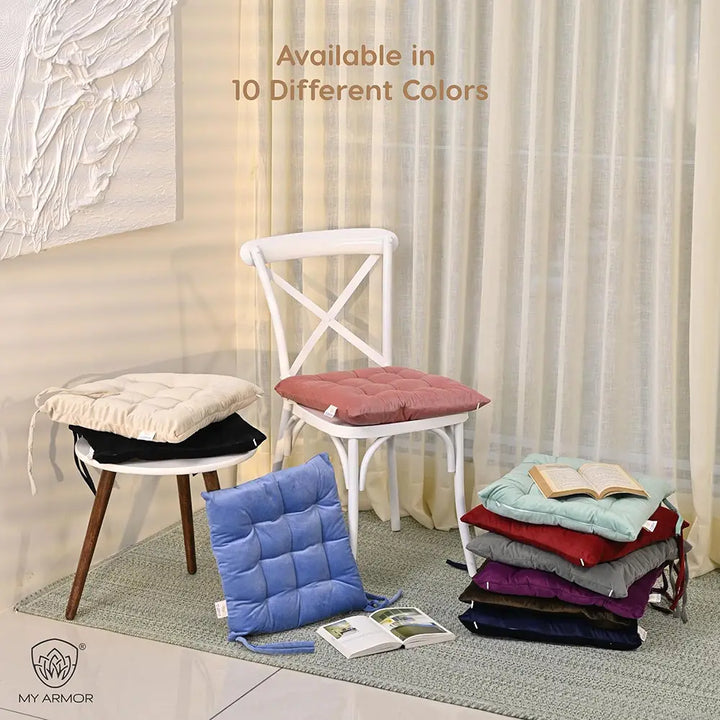 Square Chair Pads Cushion for Comfortable Sitting - Pack of 2