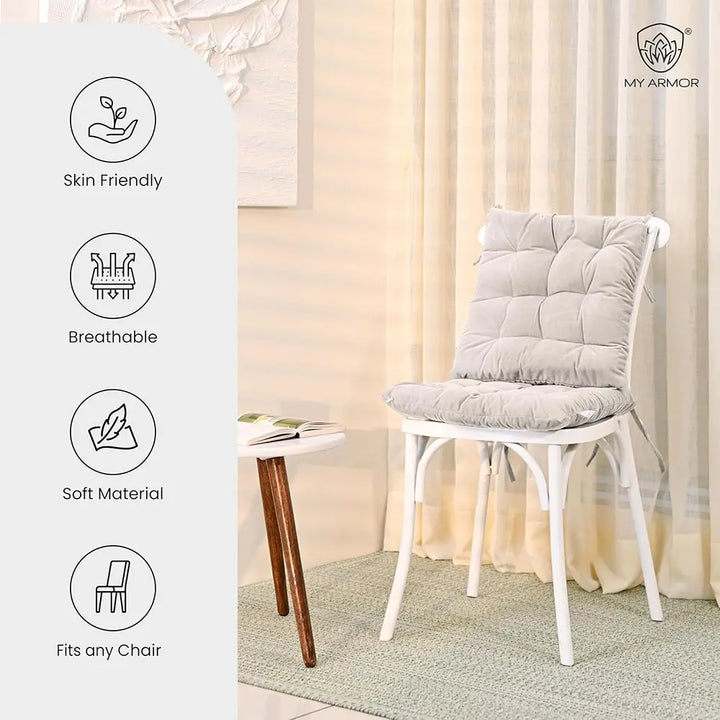 Square Chair Pads Cushion for Comfortable Sitting - Pack of 2