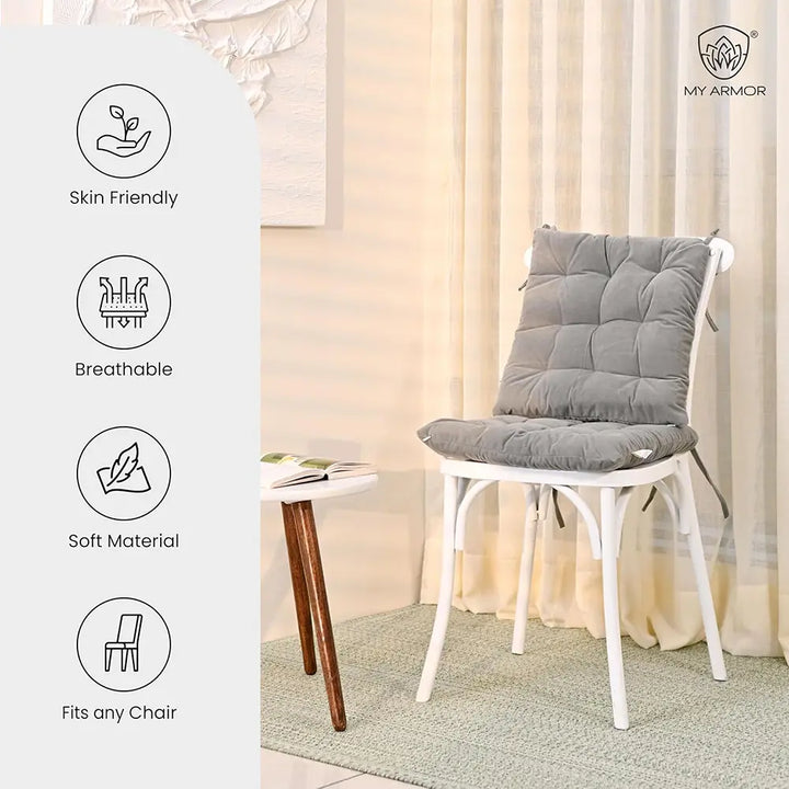 Square Chair Pads Cushion for Comfortable Sitting - Pack of 2