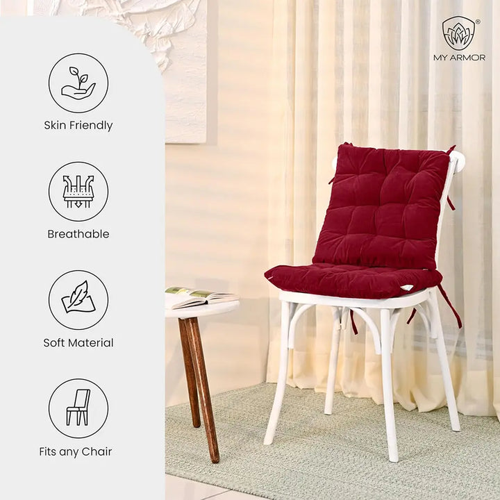 Square Chair Pads Cushion for Comfortable Sitting - Pack of 2