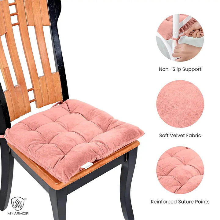 Square Chair Pads Cushion for Comfortable Sitting - Pack of 2