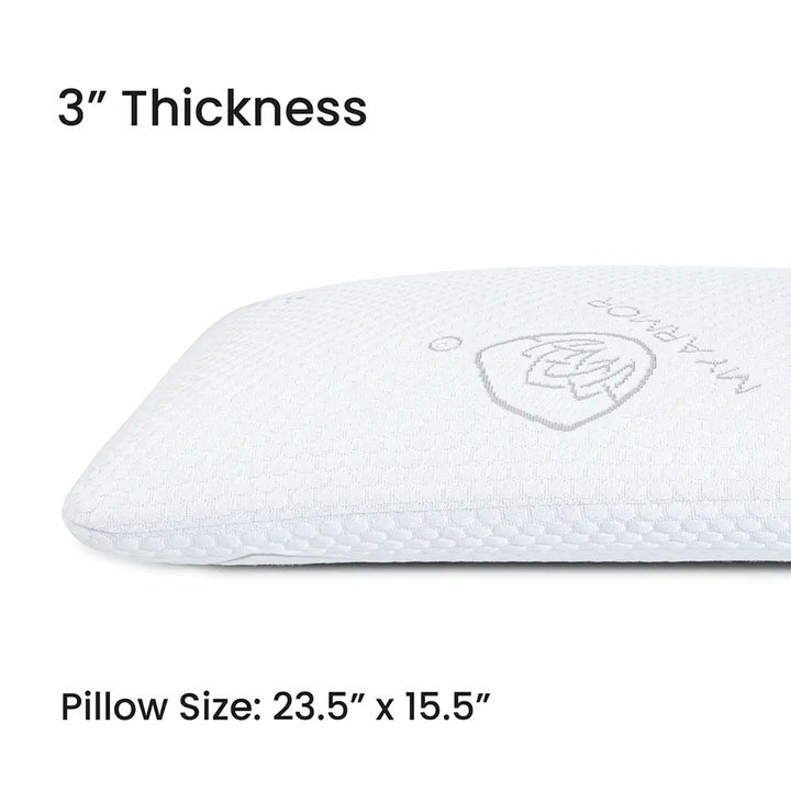 Memory Foam Pillow - 3” Thin, 3" Thickness