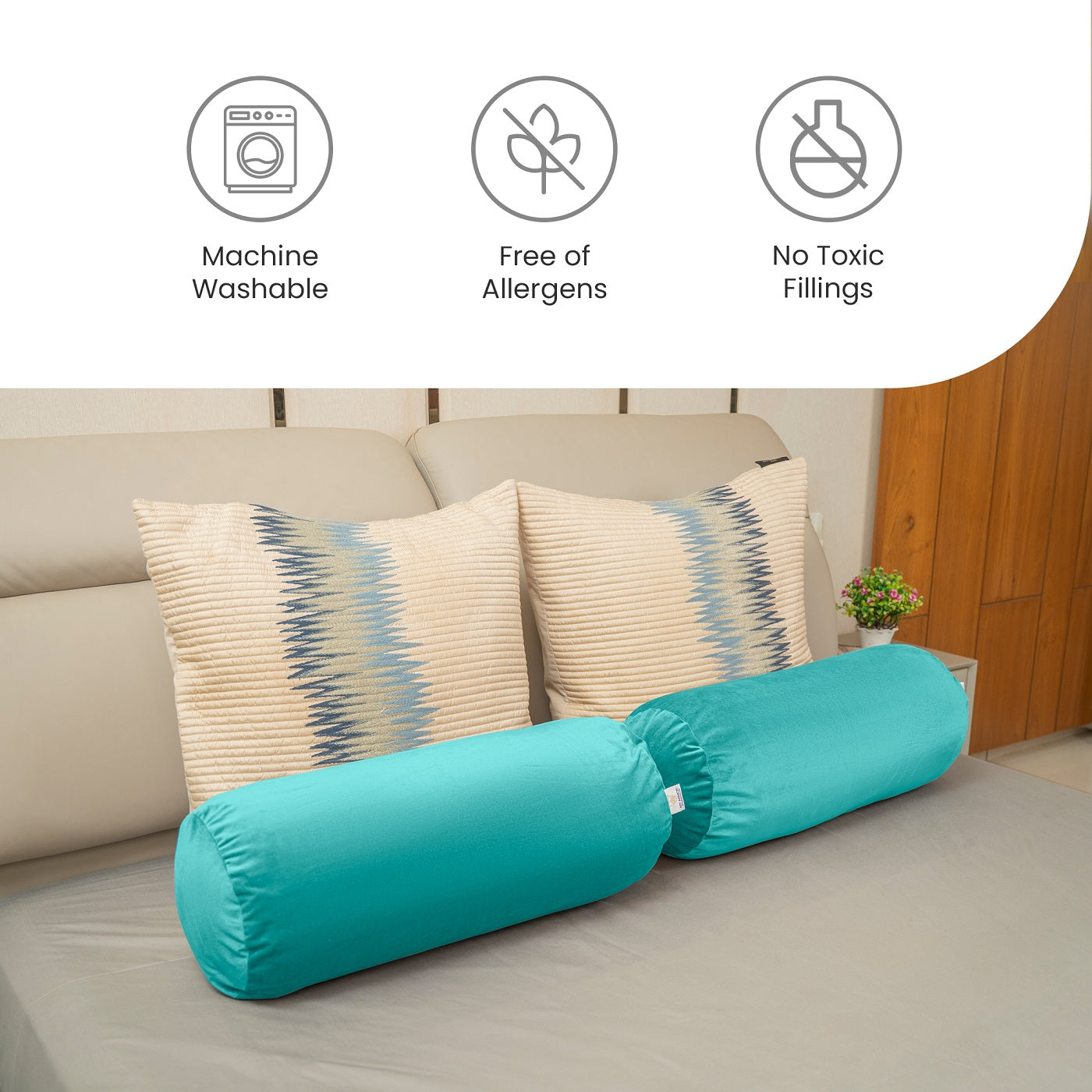 Turquoise bolster outlet pillow