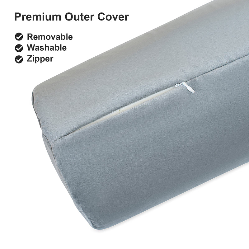 MY ARMOR Microfibre Round Bolster Bed/Sofa/Diwan Pillow, Light, Soft &  Fluffy for Neck & Back Support, Washable Breathable, Durable, Inner Cover  Only